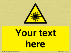 Custom Laser Hazard Sign